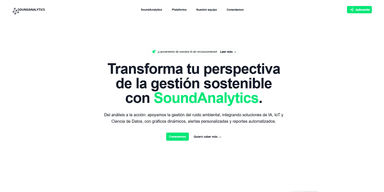 Vista analítica de datos en SoundAnalytics