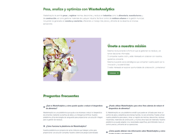 Dashboard de métricas WasteAnalytics